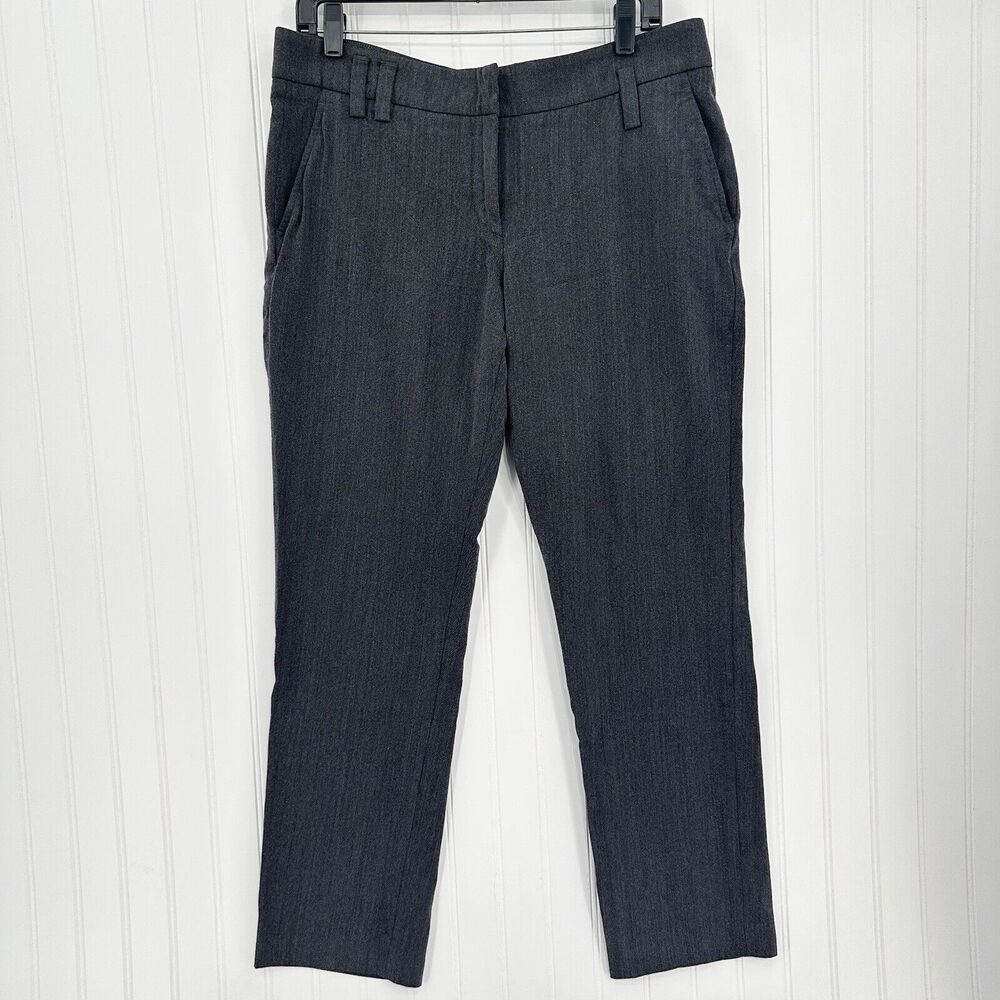 Gunex Wool Pants Womens US 12 Straight Trouser Dark Gray Wool Blend Italy EUC